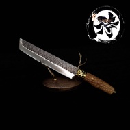 มีดเชฟ​สแกะร่องลายลึก​ เหล็ก​7cr17​mov​