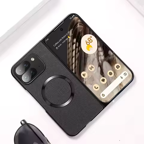 Folding magnetic case for Google Pixel 9 Pro fold wireless charging fabric phone case