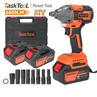 TaskTool Lithium Battery Wrench Set 988VF Cordless Brushless Impact Wrench Battery Heavy Duty Electr