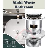 32mm Waste Sinki basin Keluar Air Basin Pop up Waste Anti Overflow