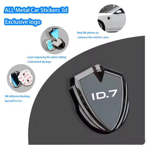 VW ID7 ID4 ID5 ID6 ID3 Vizzion CROZZ X Trunk Dashcam Accessories Car Body 3D Metal Shield Decorative