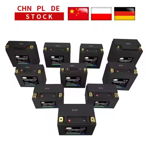 12V Motorcycle Battery LiFePO4 4Ah 7AH 9Ah Lithium Iron Phosphate Built in BMS CCA 260A 350A 450A 52