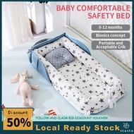 Baby Bassinet For Bed Portable Crib Mattresses Baby Lounger For Newborn Crib Breathable and Travel Bed Sleep Nest