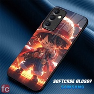 HP Glossy Softcase Samsung A15 A25 A35 A55 |FR86| Glass Effect Silicone Case, Mica Silicone Camera P