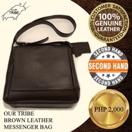 Our Tribe Brown Genuine Leather Messenger Bag