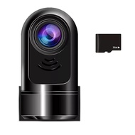 1080P HD 360° Rotating Mini ADAS Dashcam Car Dash Camera with 32GB Card 24H Parking Mode/Night Visio