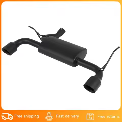 Rear Exhaust Muffler System Dual Outlet Exhaust Kit Exhaust System Kit for Jeep 07-18 Wrangler JK Au