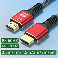 High Speed 1M 2M 3M 5M HDMI 2.1 Cable Support HDTV 3D 8K 60hz 4K120hz HDMI Male to HDMI Male Cable f
