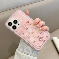 【COD+ส่งจากไทย】สำหรับ IPhone 11 12 13 14 15 Pro Max 14 Plus 6 7 8 Plus XR X XS Max SE 2020 หนา เคสใส TPU นุ่ม ถุงลมนิรภัยกันกระแทกการ์ตูนน่ารักสำหรับ