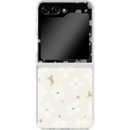 【預購】三星手機殼/Samsung Galaxy Z Flip5/花開原野/透白