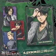 Attack on Titan New Illustration Series Badge Levi Ackerman Eren Polaroid Photocard Anime Merch