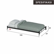 New Ranjang Besi Sorong Minimalis 90 X190| Dipan Rangka Tempat Tidur
