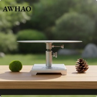 [AWHAO] Bonsai Stand with Adjustable Lift Stainless Steel Bonsai Turntable 360-Degree