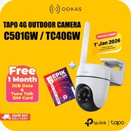 TP-Link Tapo C500 / TC40GW / TC43】Outdoor Smart CCTV Camera | 4G/WiFi |AI Motion Detection | Pan/Til