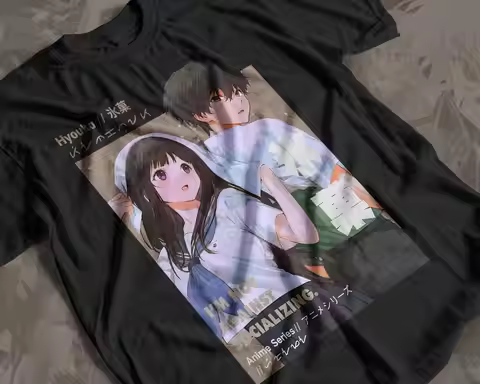 Hyouka Anime T-shirt Unisex Graphic Anime Tee, Manga Shirt