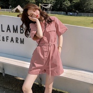 Overalls Jumpsuit Women Summer Thin Style 2022 Jumpsuit Korean Version Loose Shorts Suit Small