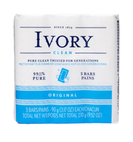 IVORY Pure Bar Soap 90g. (3Bars) ไอวอรี่ สบู่ เพียว (1แพค 3ก้อน)