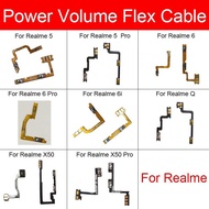 PowerVolume Flex Cable For Oppo Realme 5 6 6i X50 Q Pro Power Volume Side Key button Flex Ribbon On 