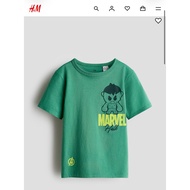 h&m hulk shirt marvel shirt 2-4 years old green shirt