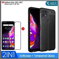 Case Infinix Hot 10s NFC SoftCase Bonus Tempered Glass Layar
