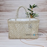 Tas Anyaman Pandan Persegi Lilit Rara Jumbo