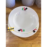 9-INCH Rooster Plastic Plate Round Dinner Plate/