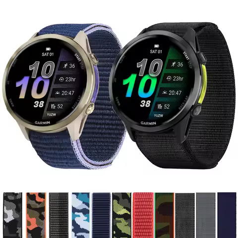 22mm 26mm QuickFit Nylon Loop Strap For Garmin Forerunner 970 965 Band For Garmin Fenix 8 E 7X 6X PR