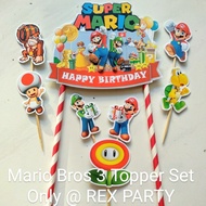 Mario Bros Cake Topper/Mario Bros Cake Topper/3D Cake Birthday Topper
