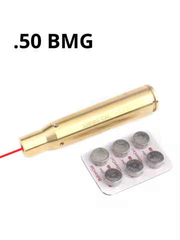 50BMG Laser Boresighter 12.7×99mm Laser Collimator .50 Cal Red Laser Bore Sighter