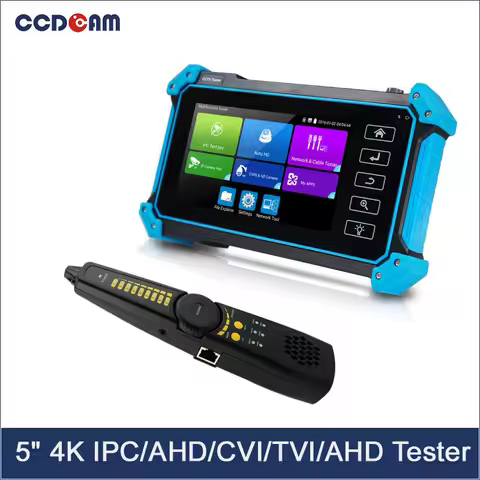 5INCH CCTV Tester IPC-5000 5100 5200 Plus Full 8MP IP CVI TVI AHD SDI Analog 6 IN 1 VGA & 4K HDMI In