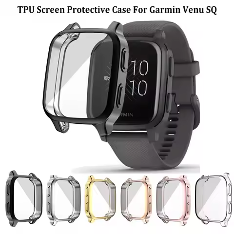 Case For Garmin Venu SQ TPU Full Screen Protector Protective Cover For Garmin Venu SQ Cases Shell Ac