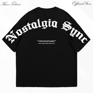 Kaos Pria Wanita lengan pendek motif "NOSTALGIA SYNC" Printing Kaos Distro Atasan pakaian wanita