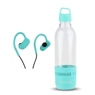 AIWA Water Bottle with Speaker and Earphone Bundle - 400ml Water Bottle with 4 Hour Playtime and Wir