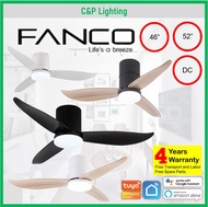 (Installation Promo) Fanco Rito 3 46" / 52" Smart Wifi 3 Blades DC Ceiling Fan with LED