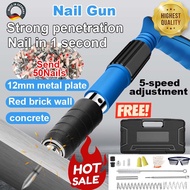 🔥Free 200 Nails+toolbox🔥Nail Gun integrated ceiling decoration Mini Manual Steel Nails Gun Concrete 