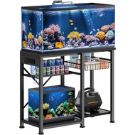 20-29 Gallon Aquarium Stand With 6 Ft Power Strip, 5-tier Metal Frame Fish Tank Stand Tabletop 400lb
