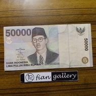 Uang Kuno 50.000 rupiah 1999 WR Supratman VF (FG05)
