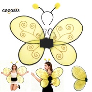 Gox  Women and Children Bee Wing Set Photography Props Bee Wings Kids Halloween Bee Wing Costume Set