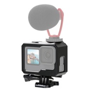 PULUZ For GoPro HERO10 Black / HERO9 Black ABS Plastic Border Frame Mount Protective Case with Buckle Basic Mount &amp; Screw