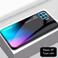 Softcase Glass Kaca Reno 4F [BL34] - Case Vivo Reno 4F - Kesing Reno 4F - Kesing - Case handphone - 