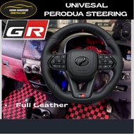 LC300 GR Steering Perodua Full Leather Steering Wheel Full Set Airbag Vios Vellfire Alphard