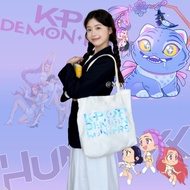 KPop Demon Hunters Huntrix Print  Canvas Tote Bag Canvas Bag Huntrix Mira Rumi Zoey Beg Tote Kanvas 