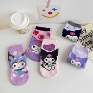 Cartoon Cartoon Socks Women Purple Cute Socks 2N Women's Ped Socks Cotton Socks