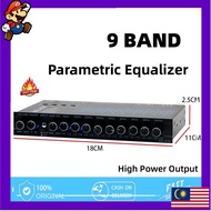 Car Pre Amp 9 Band Parametric Equalizer Car Audio EQ Tuning Crossover Amplifier DC 12V Amp With Subw