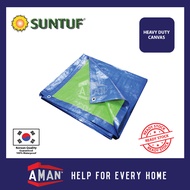 SUNTUF Waterproof Ready Made Tarpaulin Sheet Canvas Blue Green 6x9 / 6x12 / 6x15 / 8x10 / 8x12 / 8x1