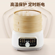 荣事达 - 雙層電蒸籠竹韻鈦鍋蒸煮涮煎炒燉多功能鍋速熱家用早餐火鍋 蒸籠