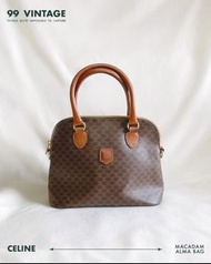 Celine Brown 2 way Triomphe Macadam Alma Bag 中古老花斜孭貝殼包
