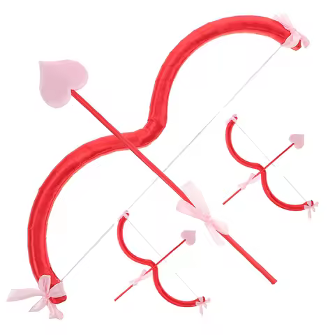 3 Sets Of Cupid Bow And Arrow Set Valentine Cupid Costume Prop Halloween Cupid Accessory Cute Small
