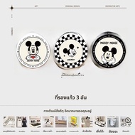 Matรองเท้ากันร้อน Mickey Mouse สีสันสดใส รองจาน รองชาม รองแก้ว ทนความร้อนสูง สไตล์อเมริกัน ทรงกลม สี