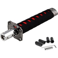 Samurai Sword Shift Knob, 7.9 Inch Short Gear Shifter Swords Protective Cover with 4 Adapters, Unive